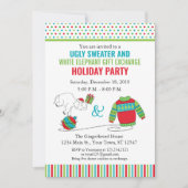 Invitation à l'échange cadeau d'éléphants blancs (Devant)