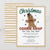 Invitation à l'échange de biscuits de fête de Noël (Devant / Derrière)