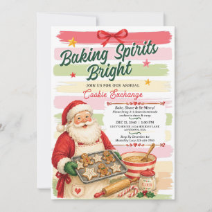 Invitation à l'échange de biscuits de fête de Noël