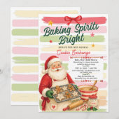 Invitation à l'échange de biscuits de fête de Noël (Devant / Derrière)