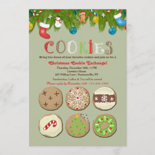 Invitation à l'échange de biscuits de fêtes