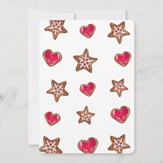 Invitation à l'échange de biscuits de Noël (Dos)