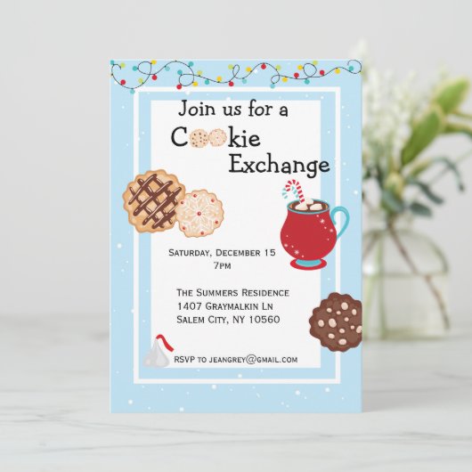 Invitation à l'échange de biscuits de Noël (Debout devant)