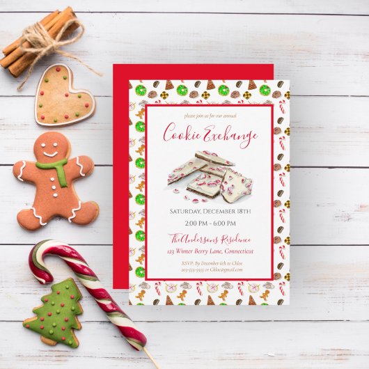 Invitation à l'échange de biscuits de Noël à l'aqu