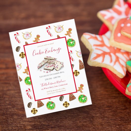 Invitation à l'échange de biscuits de Noël à l'aqu