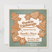 Invitation à l'échange de biscuits de Noël au ging (Devant)