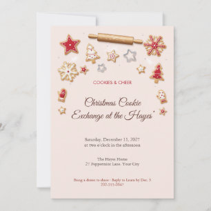 Invitation à l'échange de biscuits de Noël aux bis