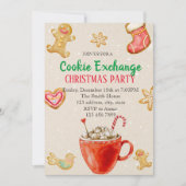 Invitation à l'échange de biscuits de vacances (Devant)