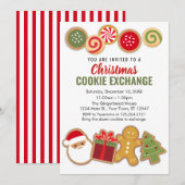 Invitation à l'échange de biscuits de vacances de  (Devant / Derrière)