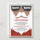 Invitation à l'échange de cadeaux de Père Noël sec (Devant)
