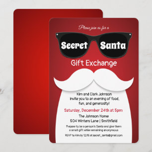 Invitation à l'échange de cadeaux de Père Noël sec