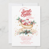 Invitation à l'échange de cadeaux de Père Noël Sec (Devant)