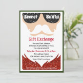 Invitation à l'échange de cadeaux de Père Noël sec (Debout devant)