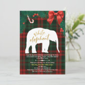 Invitation à l'échange de cadeaux éléphant blanc (Debout devant)