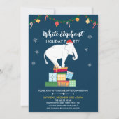 Invitation à l'échange de cadeaux éléphant blanc (Devant)
