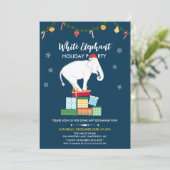 Invitation à l'échange de cadeaux éléphant blanc (Debout devant)