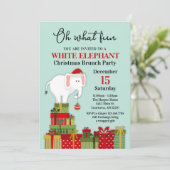Invitation à l'échange de cadeaux éléphant blanc d (Debout devant)