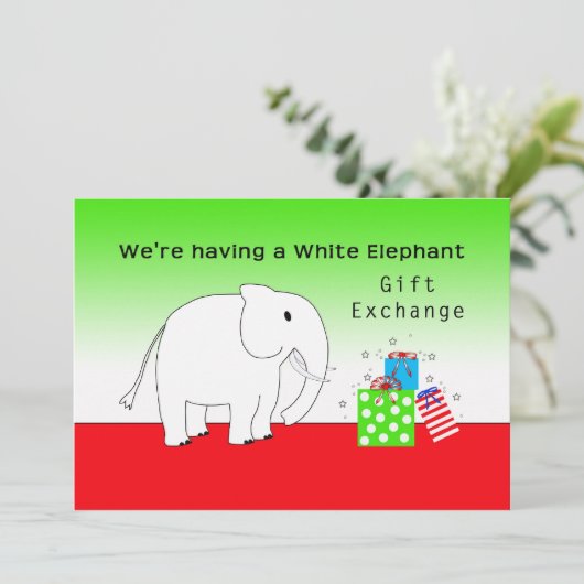 Invitation à l'échange de cadeaux et de fêtes (Debout devant)