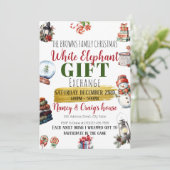 Invitation à l'échange de cadeaux White Elephant M (Debout devant)