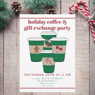 Invitation à l'échange de café et de cadeaux de No