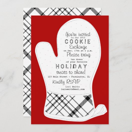 Invitation à l'échange de cookies (Devant / Derrière)