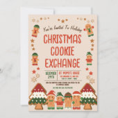 Invitation à l'échange de cookies de Noël (Devant)