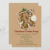 Invitation à l'échange de cookies de Noël (Devant / Derrière)