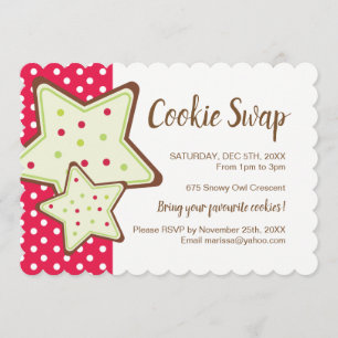 Invitation à l'échange de cookies de Noël