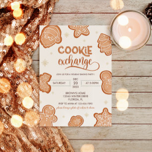 Invitation à l'échange de cookies de Noël