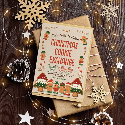 Invitation à l'échange de cookies de Noël