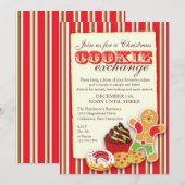 invitation à l'échange de cookies de Noël (Devant / Derrière)