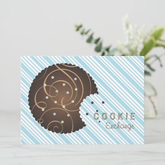 Invitation à l'échange de cookies de vacances (Debout devant)