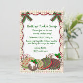 Invitation à l'échange de cookies de vacances (Debout devant)