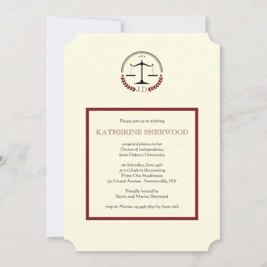 Invitation à l'échelle de justice (Devant)