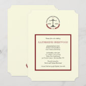 Invitation à l'échelle de justice (Devant / Derrière)