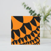 Invitation à l'échelle noire orange personnalisée (Debout devant)