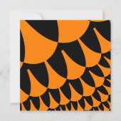 Invitation à l'échelle noire orange personnalisée (Devant)