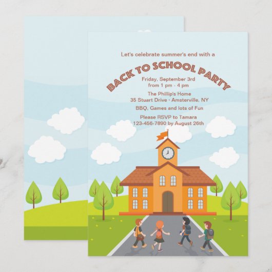 Invitation à l'école (Devant / Derrière)