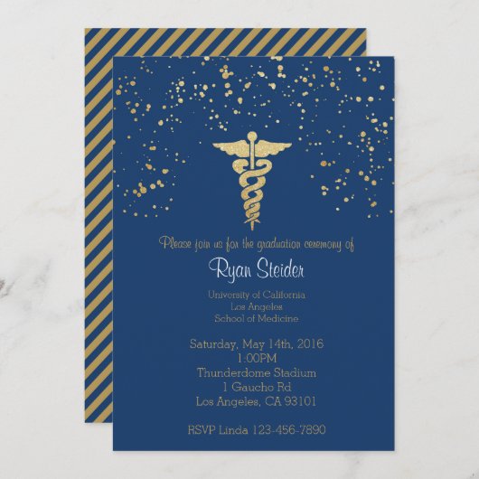 Invitation à l'École de médecine - Marine (Devant / Derrière)