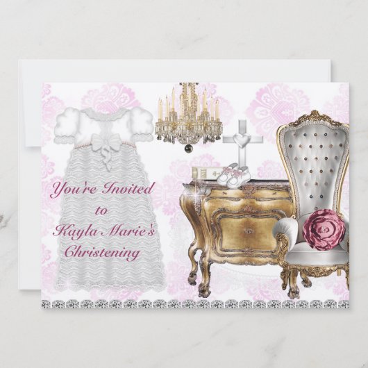 Invitation à l'écoute Vintage des filles (Devant)