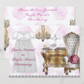 Invitation à l'écoute Vintage des filles (Devant / Derrière)