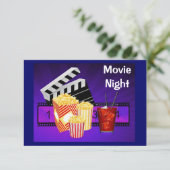 invitation à l'écran de cinéma nocturne (Debout devant)