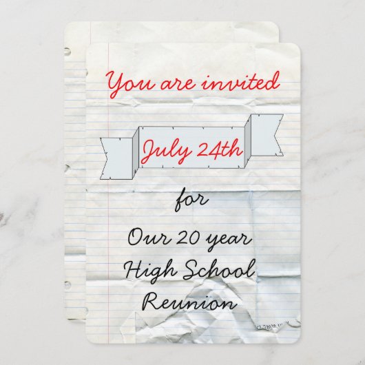 Invitation à l'écriture manuscrite et aux portable (Devant / Derrière)