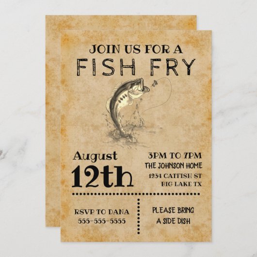 Invitation à l'effilée de poisson (Devant / Derrière)