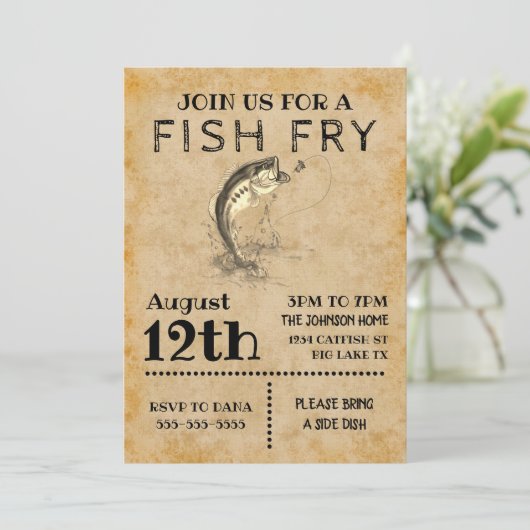 Invitation à l'effilée de poisson (Debout devant)