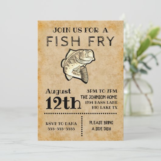 Invitation à l'effilée de poisson (Debout devant)