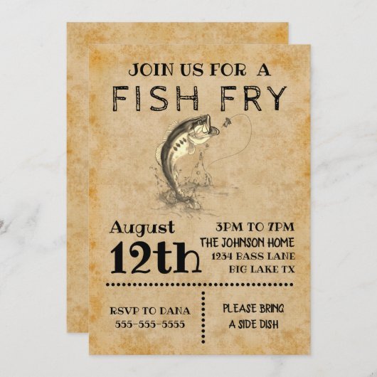 Invitation à l'effilée de poisson (Devant / Derrière)