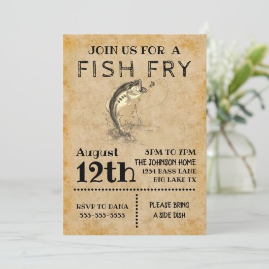 Invitation à l'effilée de poisson (Debout devant)