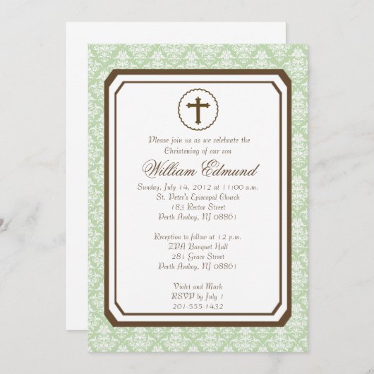 Invitation à l'élégance neutre - Vert (Devant / Derrière)