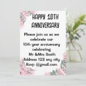 Invitation à l'élégant anniversaire du Mariage flo (Debout devant)